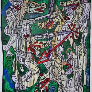 Robert Combas Comme une bataille hippocampe et guerrière de la mer