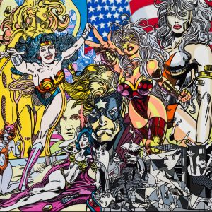 Erró, lithographie "Femmes Fatales"