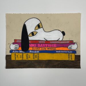 Happy Dog with Books Jonathan Edelhuber